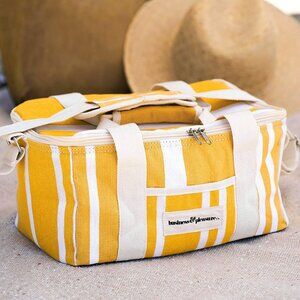 Business & Pleasure Co. The Holiday Cooler Bag - Yellow Stripe